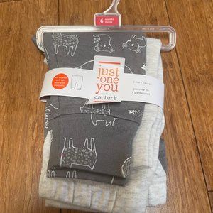 Carter's 2 Pack Baby Soft Pants Gray 2 Pair NWT 6M